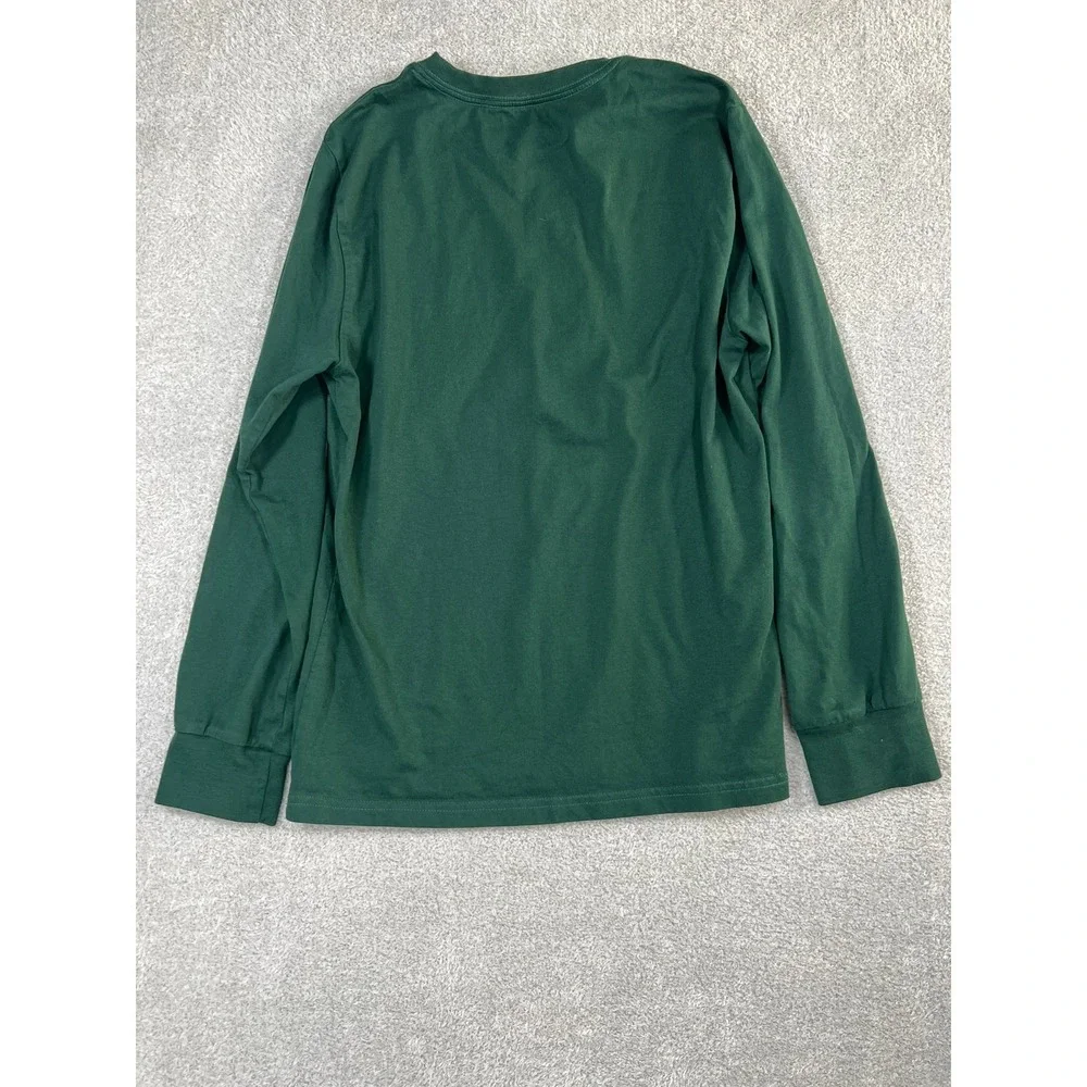 Polo Ralph Lauren Boys Large 14-16 Green Long Sleeve Polo Bear Graphic T-Shirt